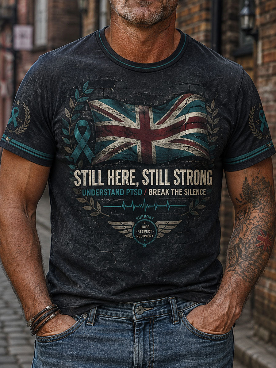 Men's UK PTSD Awareness Printed T-shirt