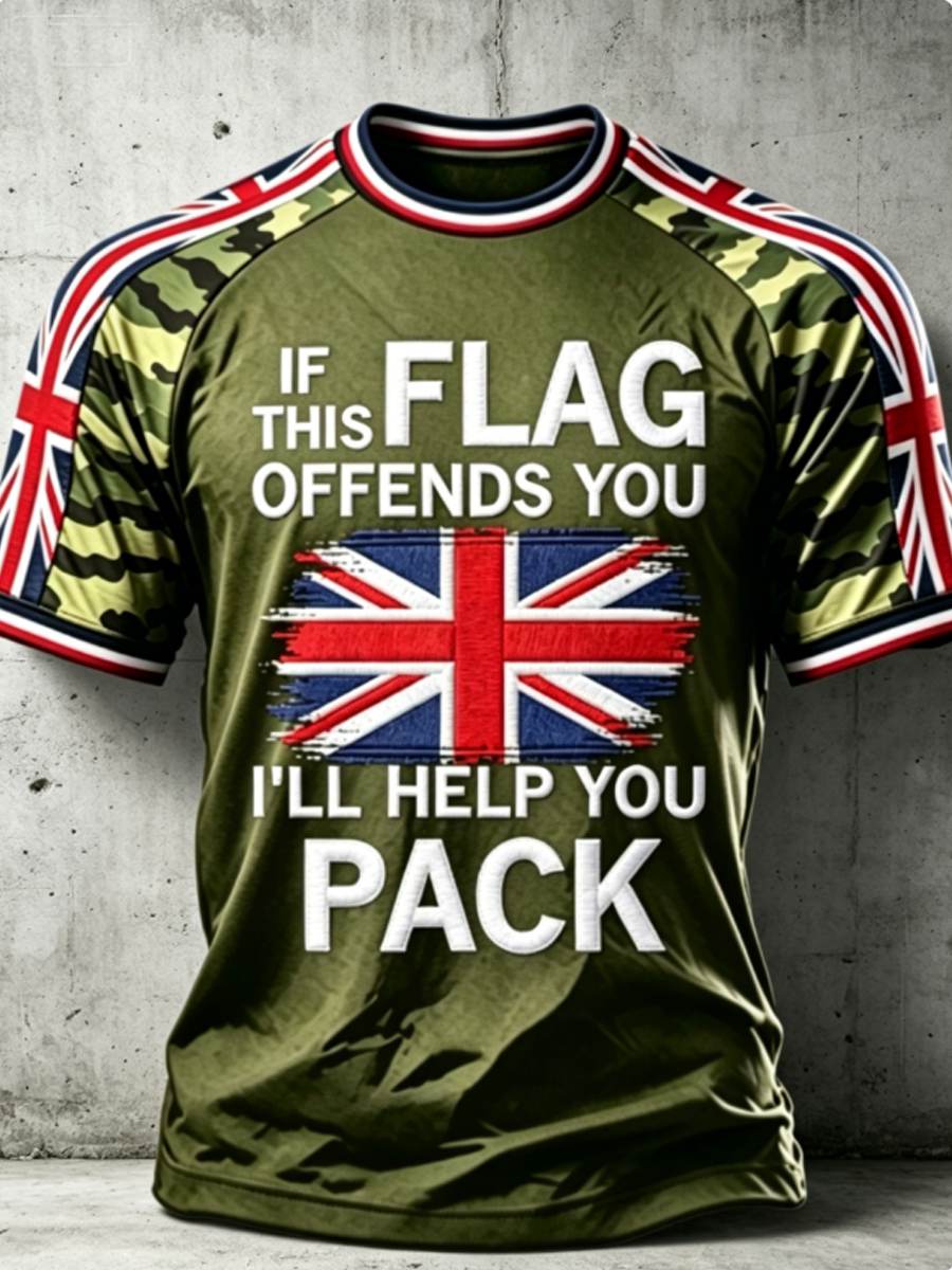 Men's IF THIS FLAG OFFENDS YOU I'LL HELP YOU PACK short sleeve t-shirt