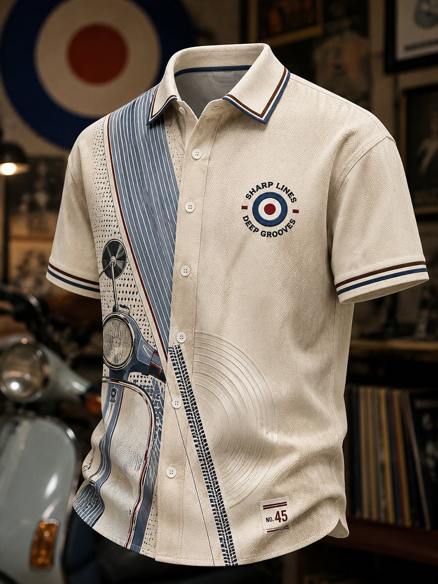 Men's Paul Weller And British Mod Culture Casual Shirt Short Sleeve