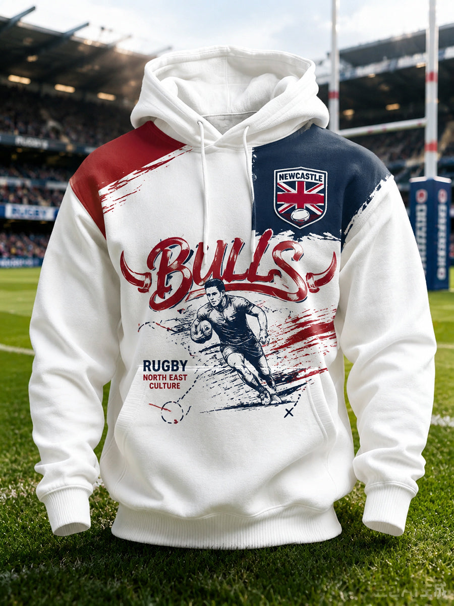 Men's England Rugby Newcastle Red Printed T-shirt