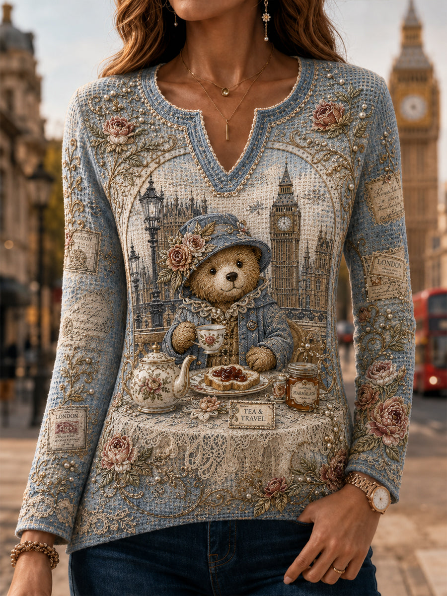 Women's Fun Casual V-Neck Sweatshirt