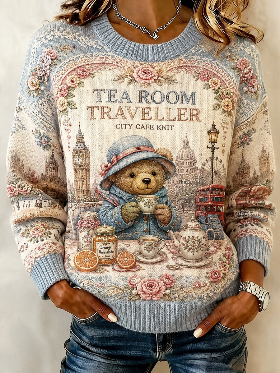 Women's Fun Round-Neck Long-Sleeve T-Shirt