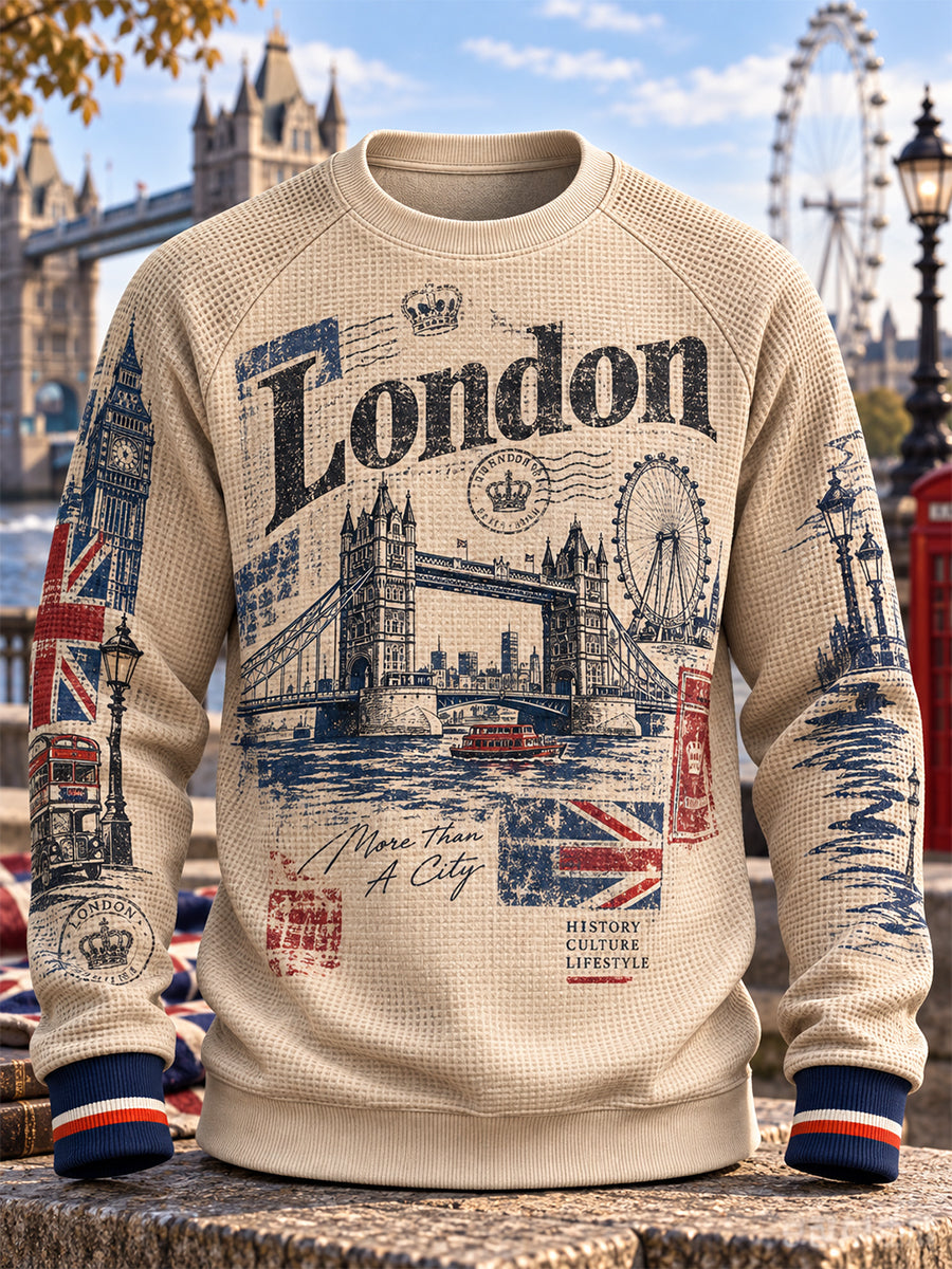 Men's London Waffle Long-Sleeve Sweatshirt