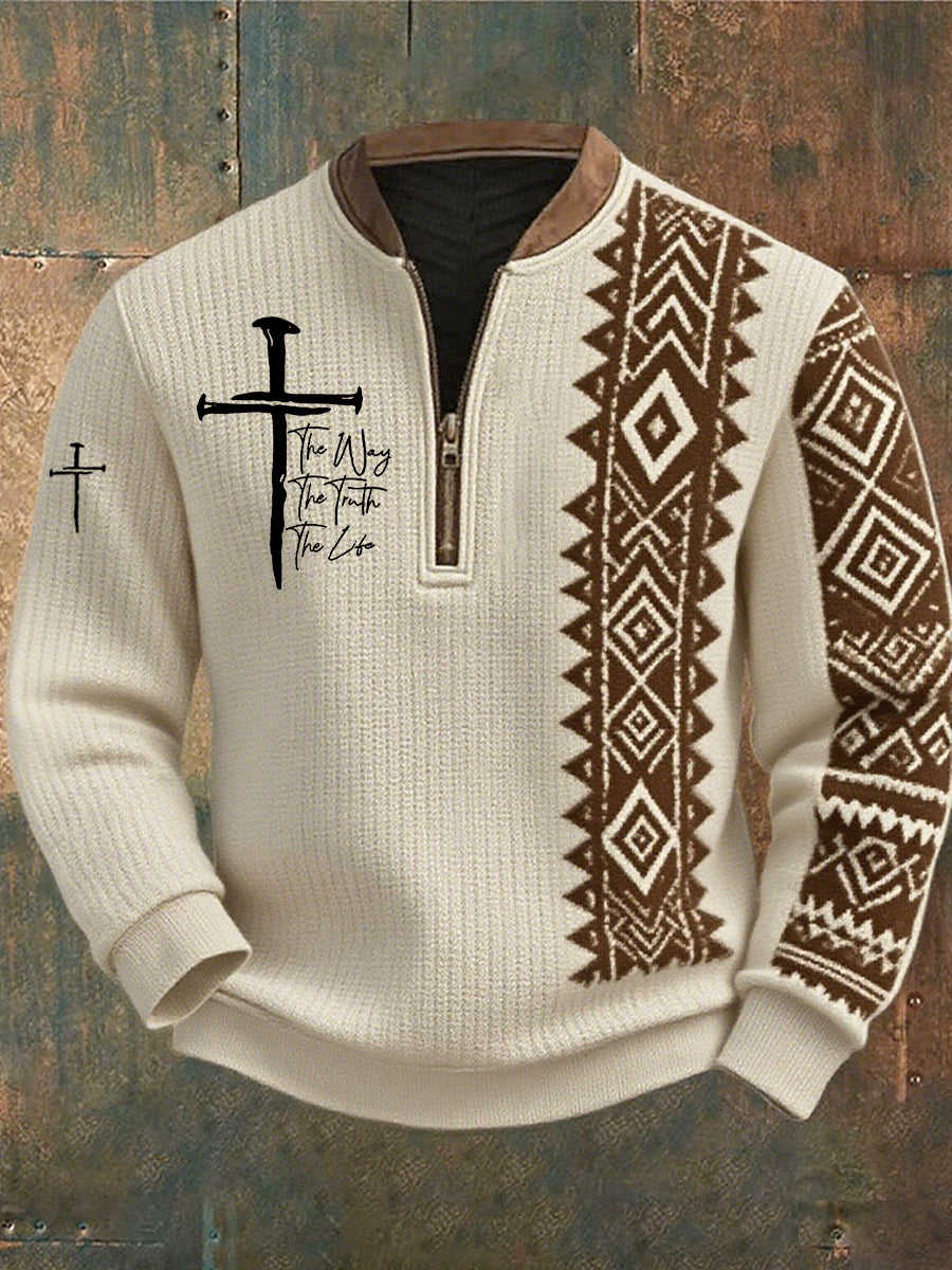 Men's Vintage Art Faith Casual Sweatshirt