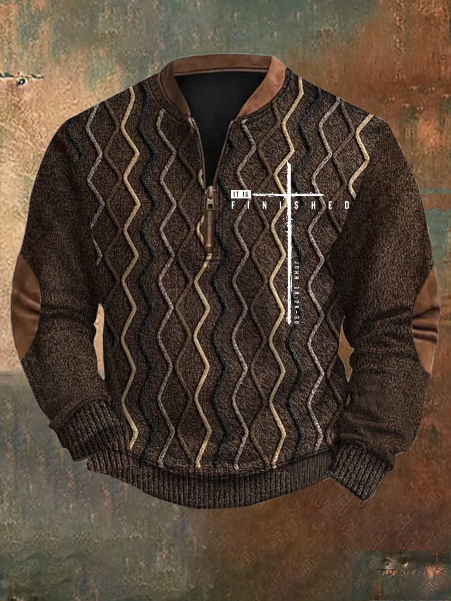 Men's Vintage Art Faith Casual Sweatshirt