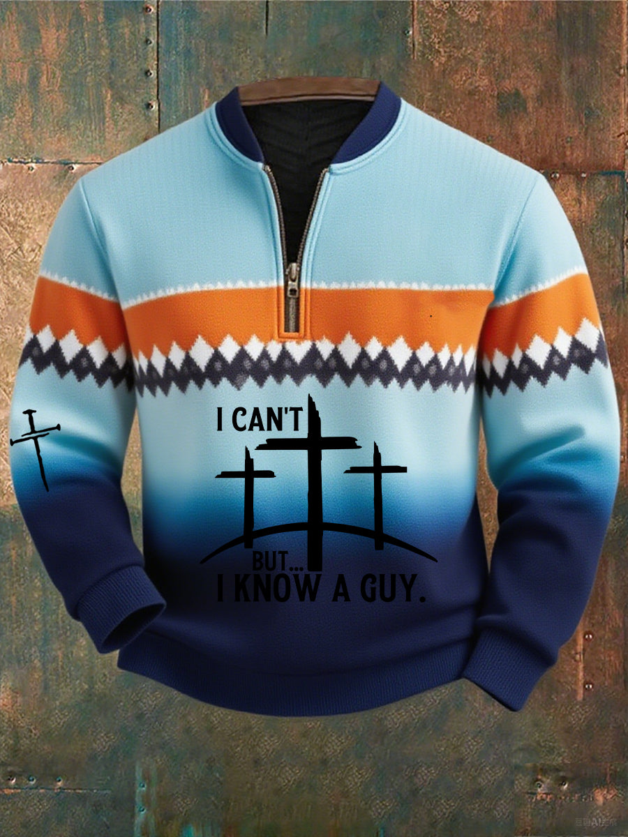 Men's Vintage Art Faith Casual Sweatshirt