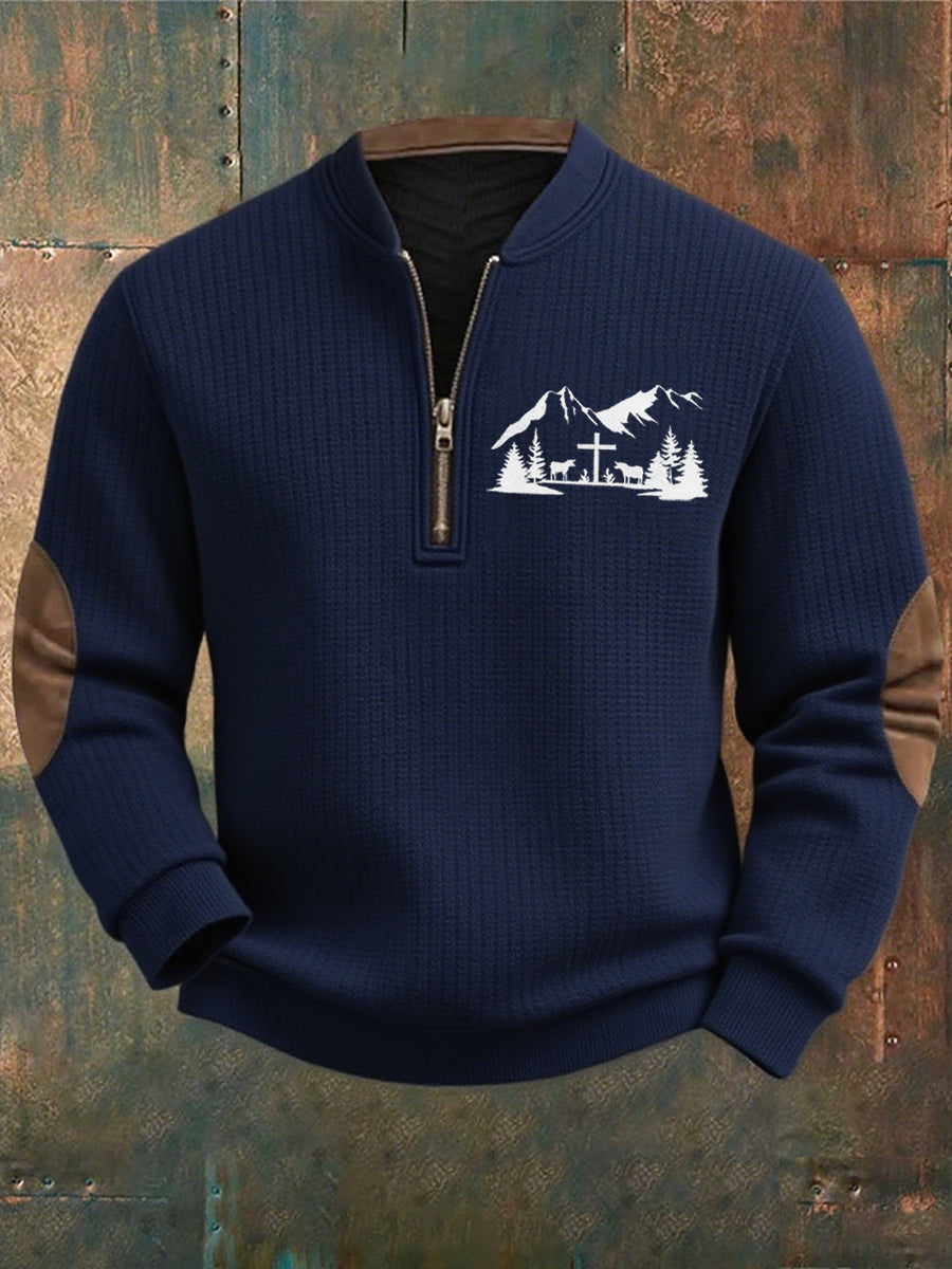 Men's Vintage Art Faith Casual Sweatshirt