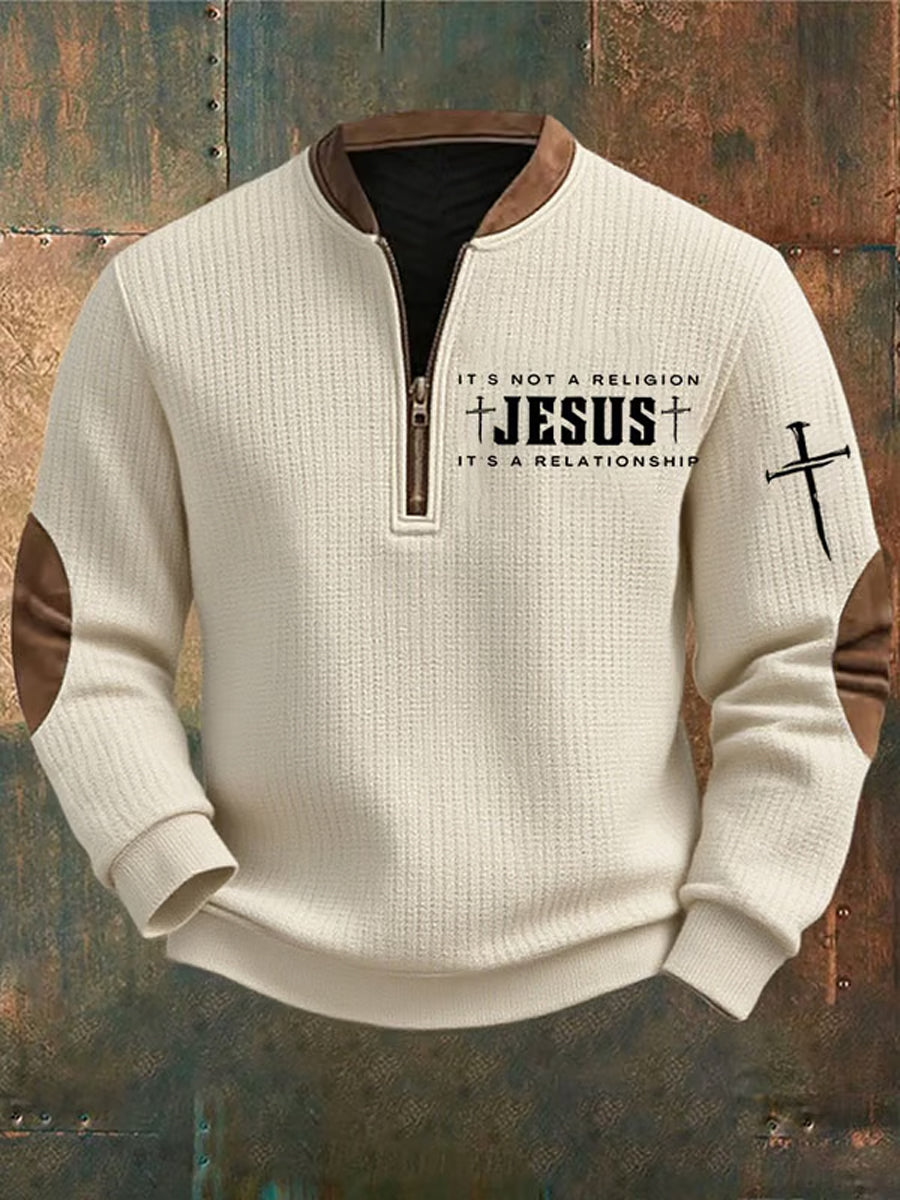 Men's Vintage Art Faith Casual Sweatshirt