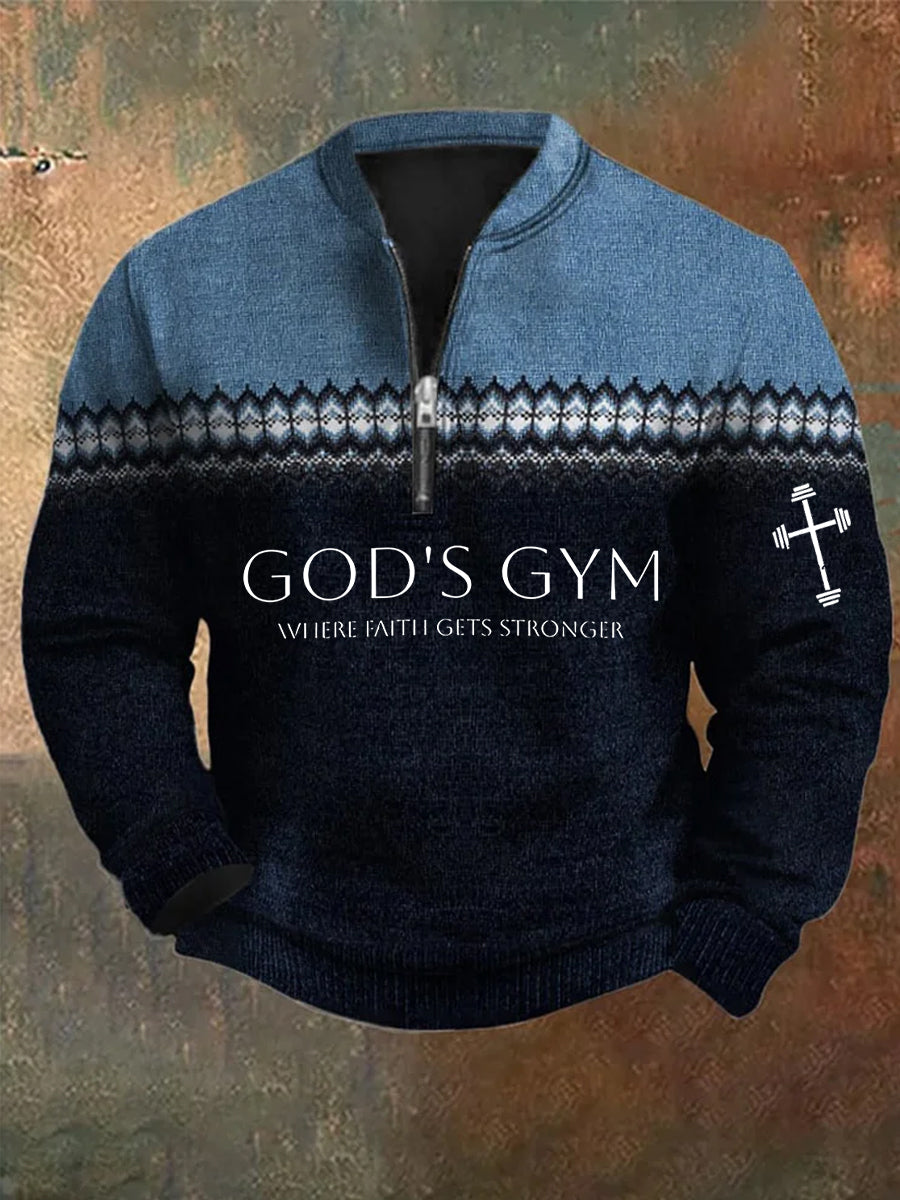 Men's Vintage Art Faith Casual Sweatshirt