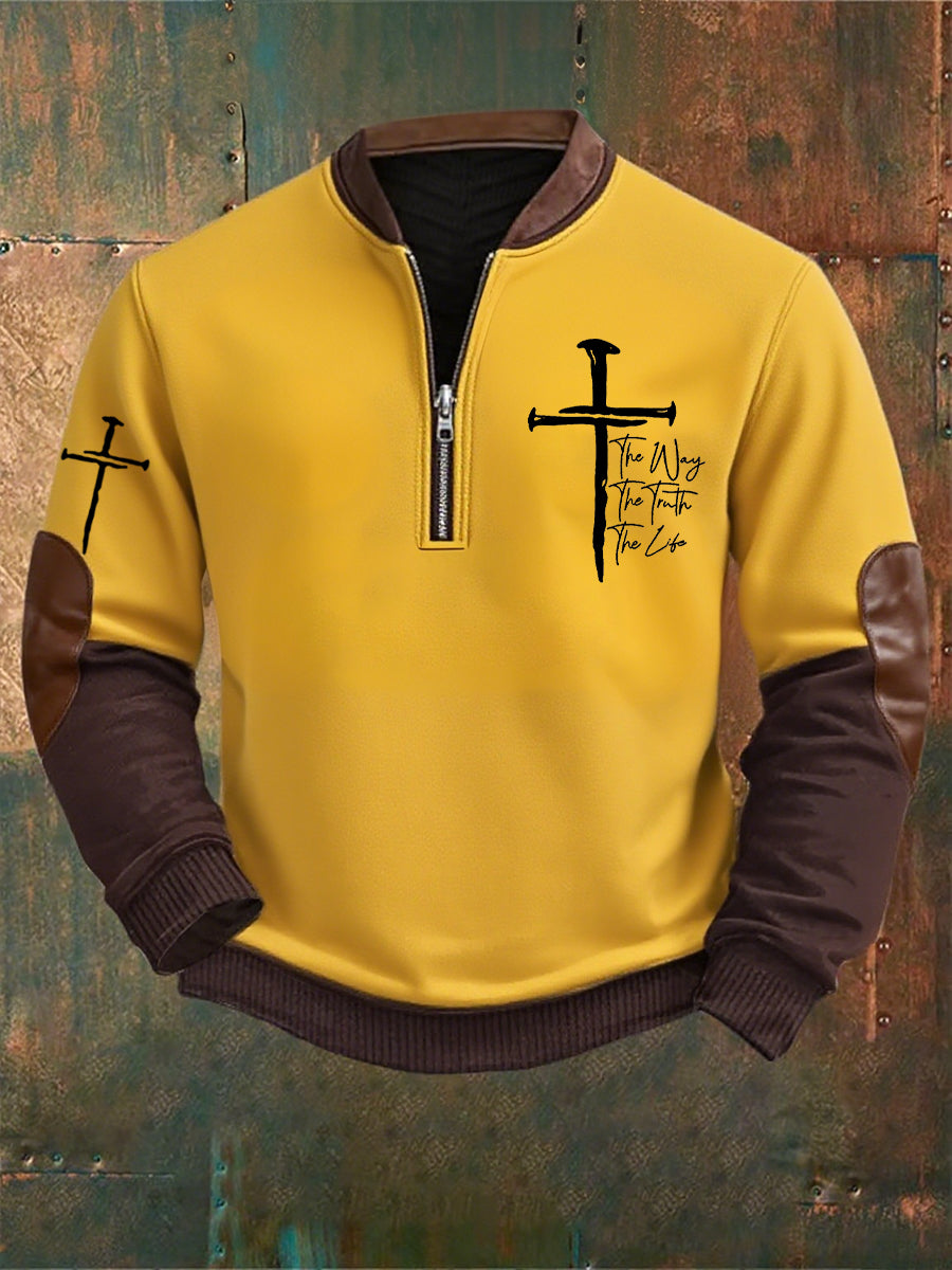 Men's Vintage Art Faith Casual Sweatshirt