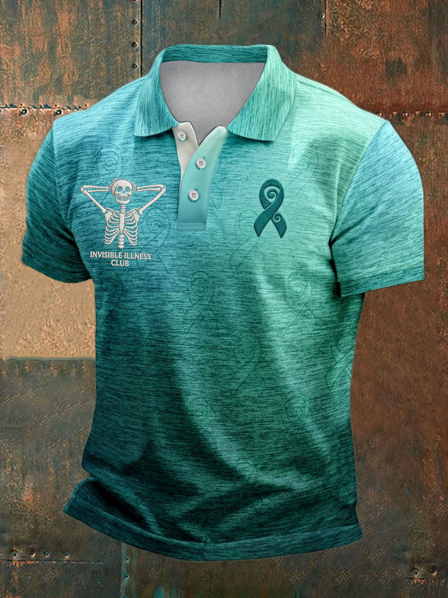 Men's PTSD Awareness Veteran Printed Casual Tops