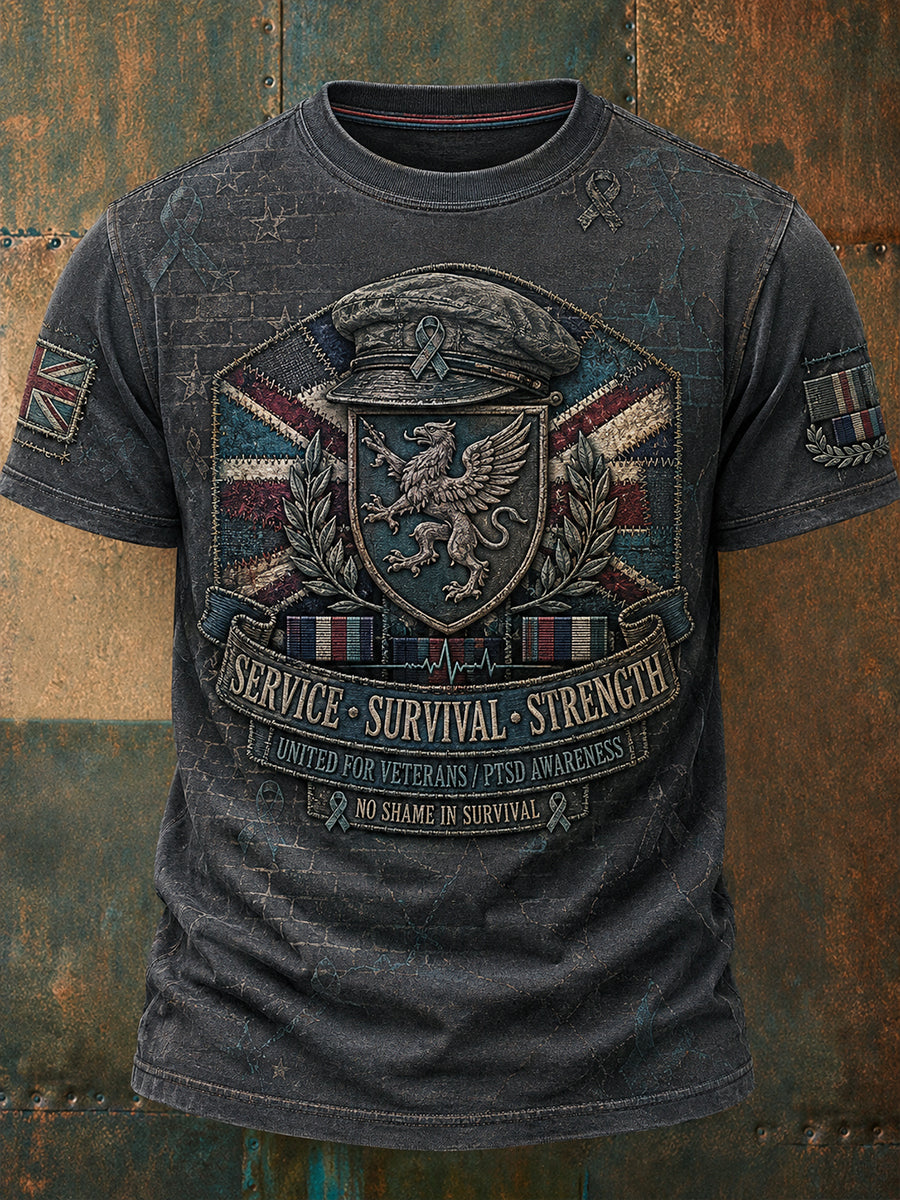 Men's PTSD Awareness Printed T-shirt