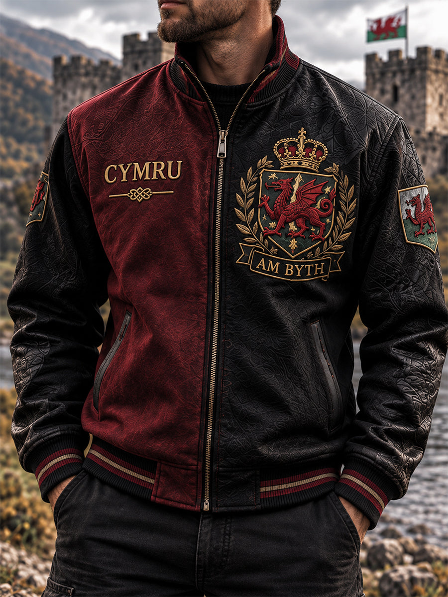 Men's Wales UK Casual Zipper Jacket