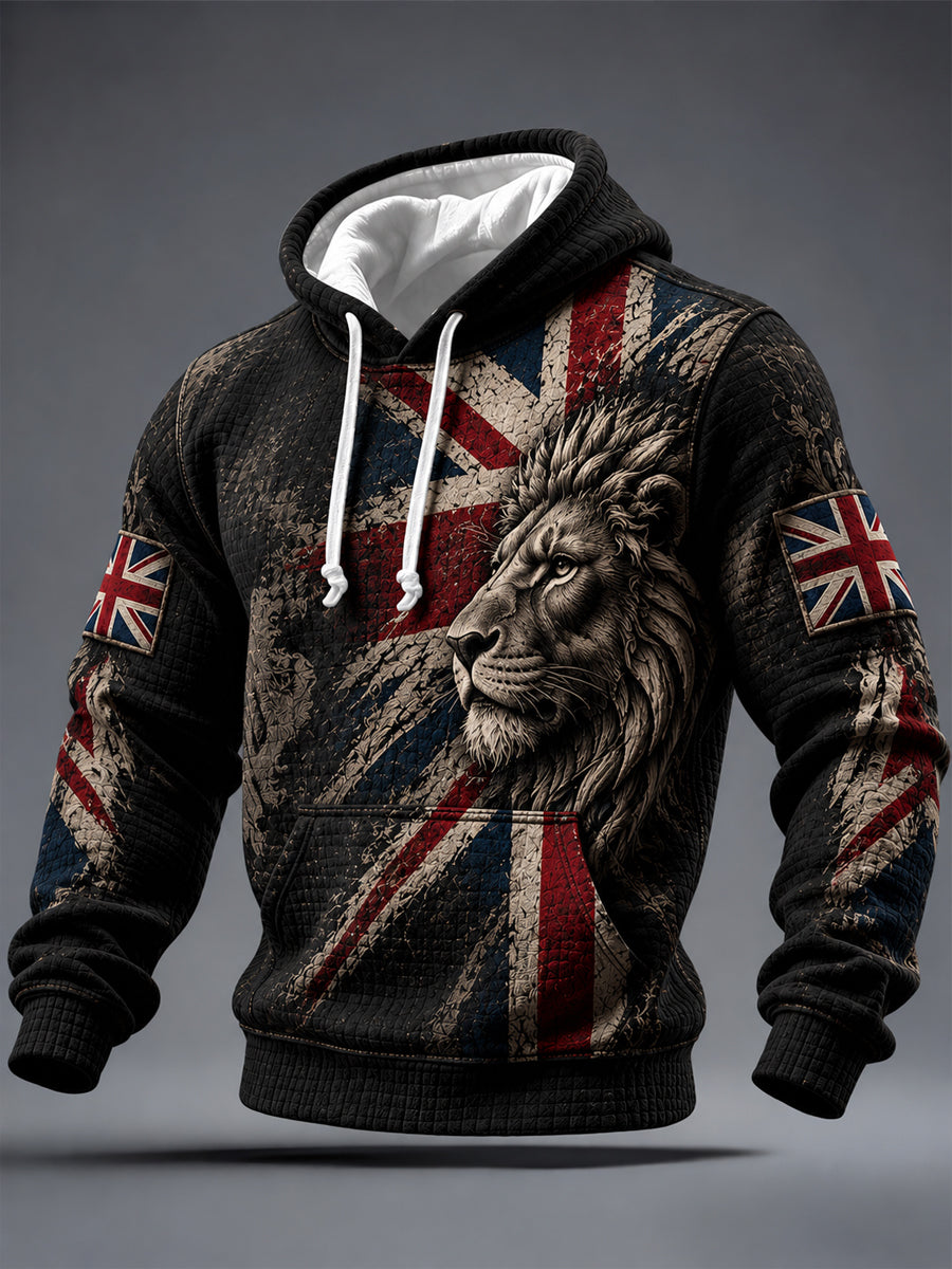 Men's British Style Printed Hoodie