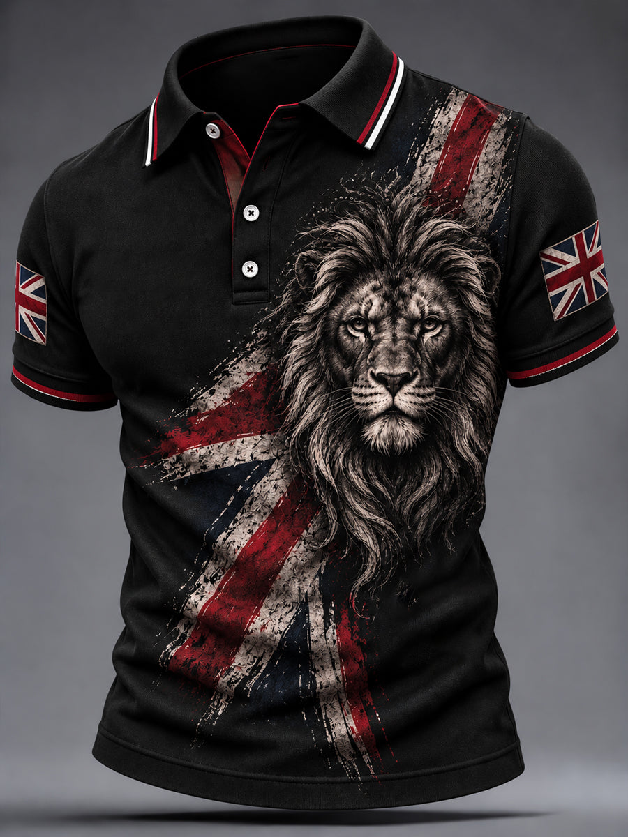 Men's British Style Printed Shirt