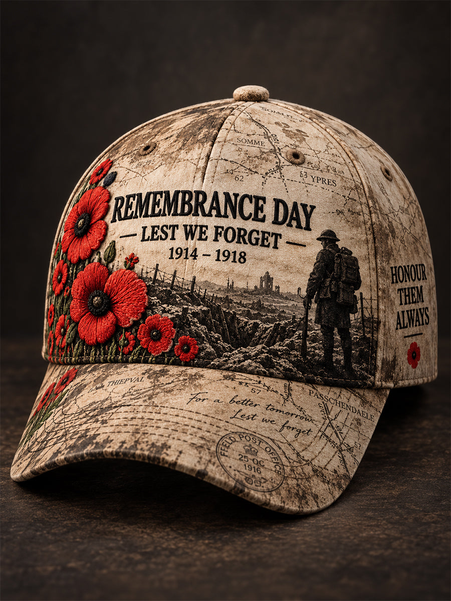 Unisex Remembrance Day Lest We Forget Hat