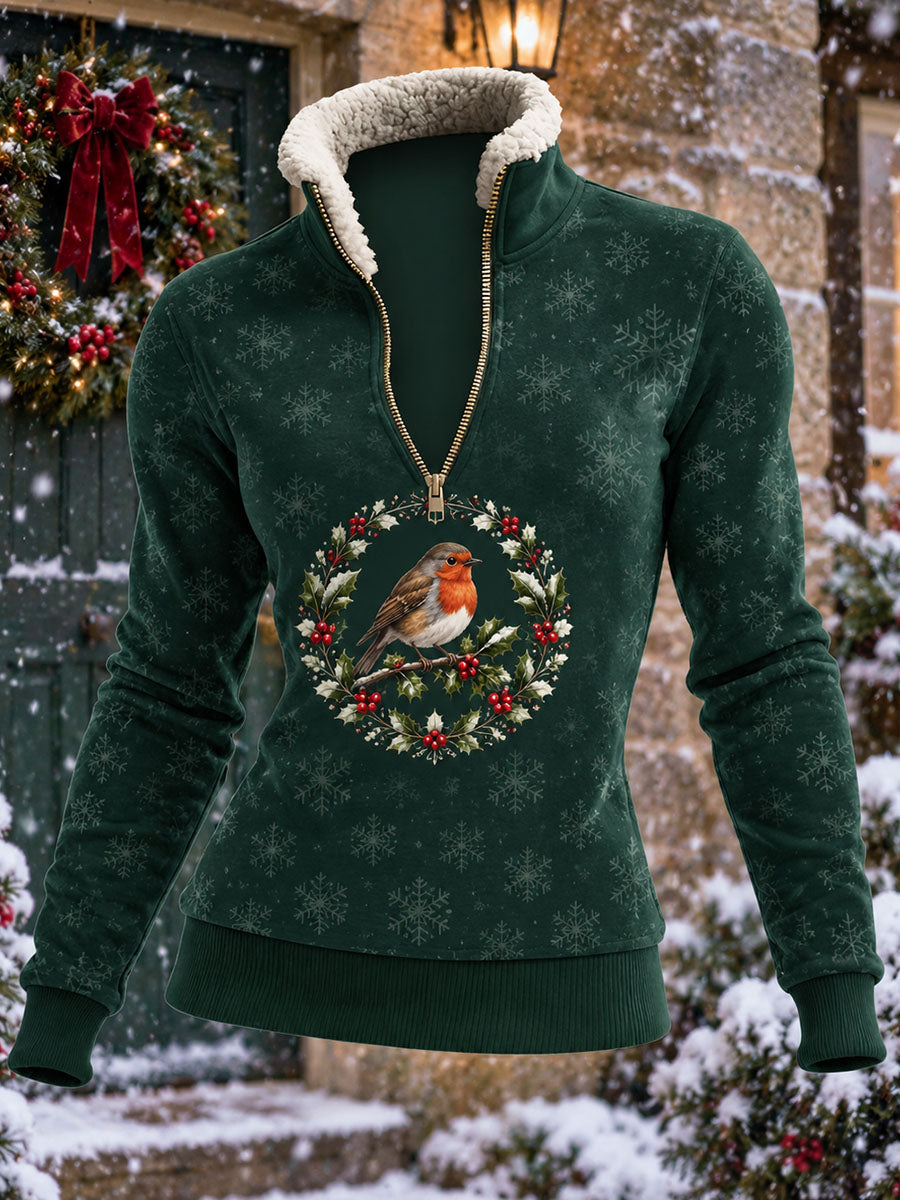 Women's Fur Collar Top