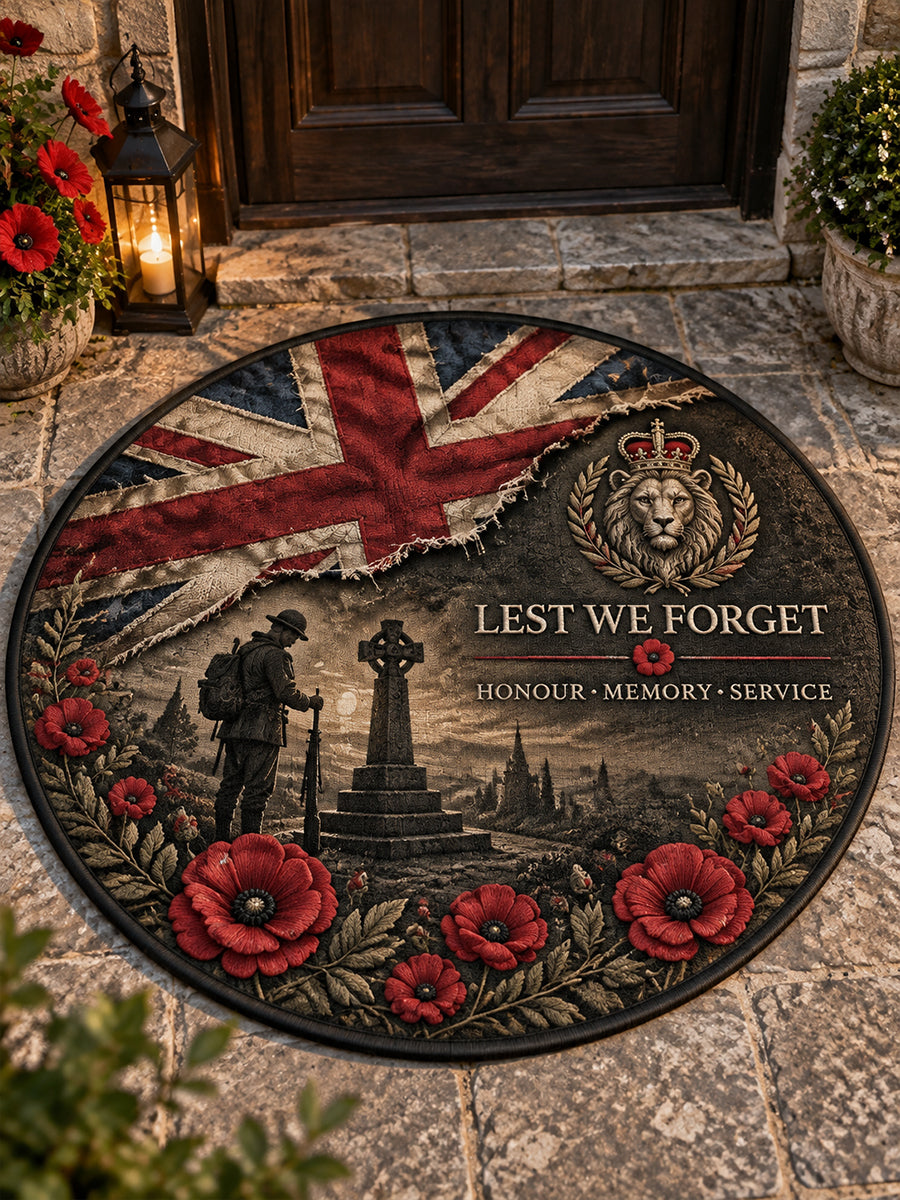 Remembrance Day-Themed Carpet With Veteran-Honoring Prints