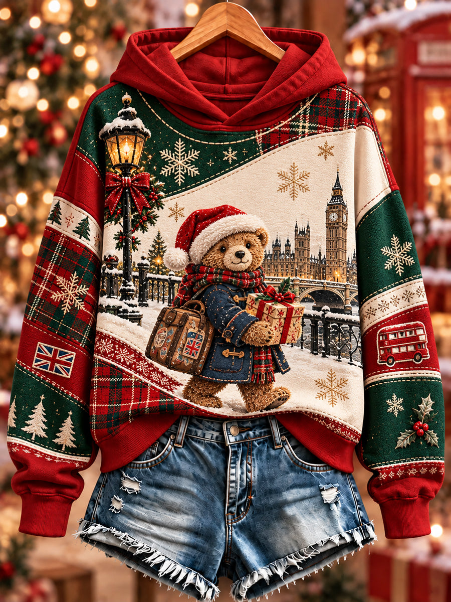 Women's British Christmas Print Sweater