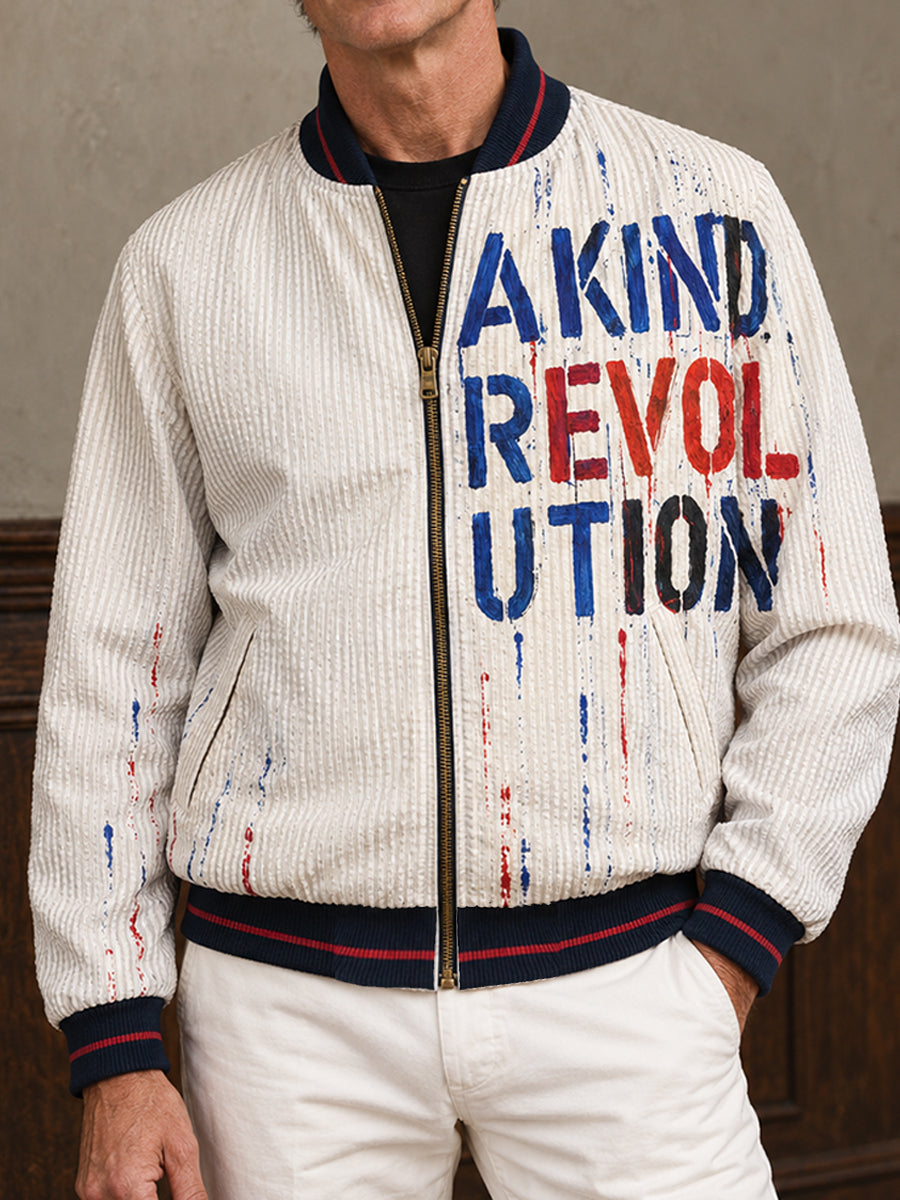 Men's UK Music Lover Mods Art Printed Jacket