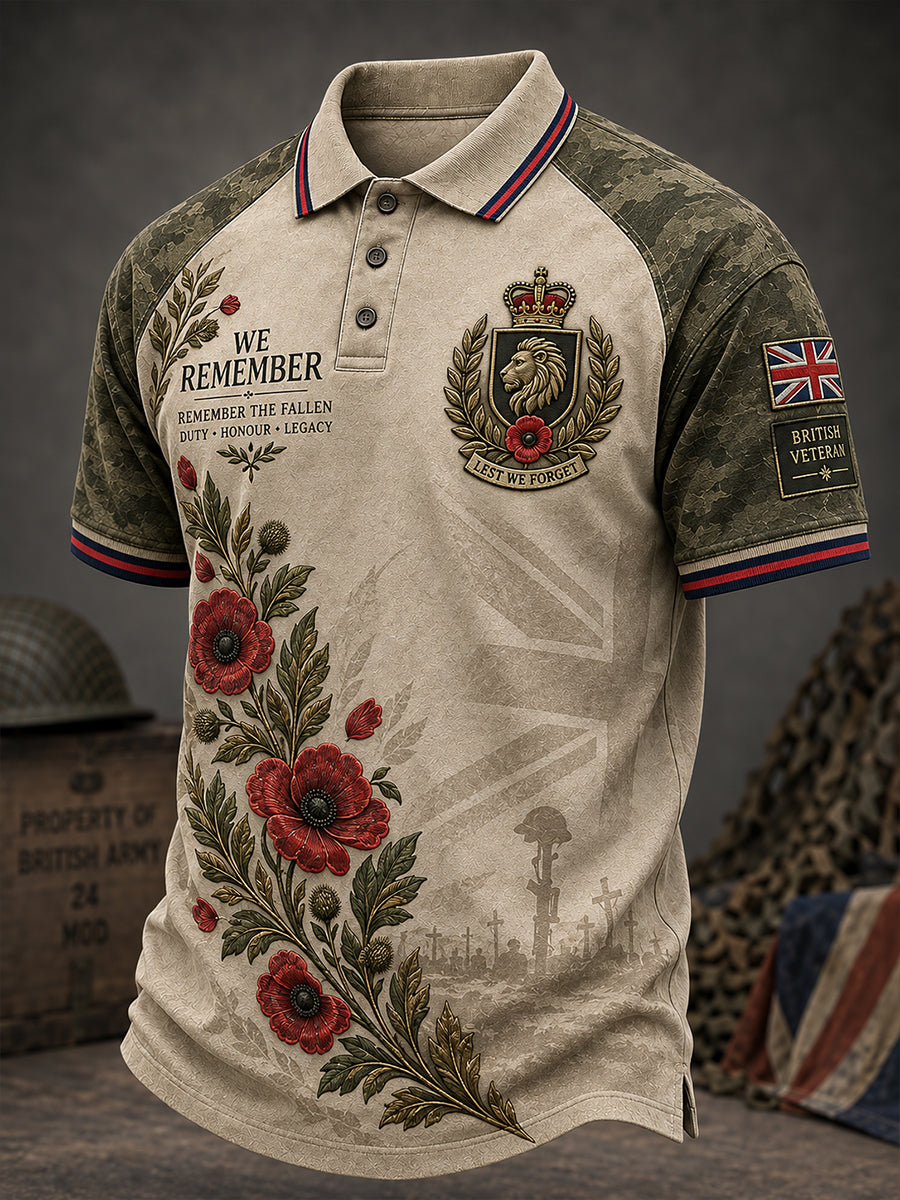 Men's Uk Veterans' Memorial Short Sleeves Shirt