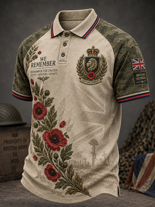Men's Uk Veterans' Memorial Short Sleeves Shirt