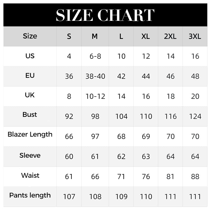 Women's Casual Suit Jacket Pants 2-Piece Set