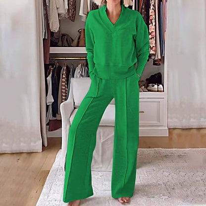 ✨Time Limit-50% OFF Women's casual fashion set 💕(top + trousers)