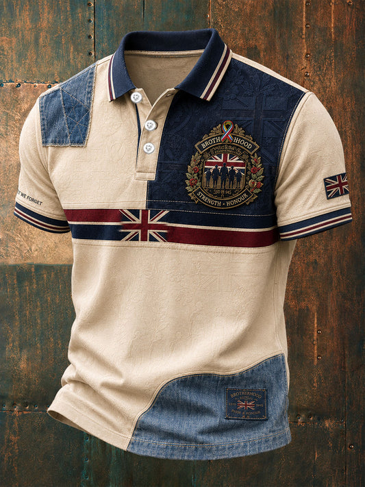 Men's UK Veteran PTSD Awareness Printed Casual Tops