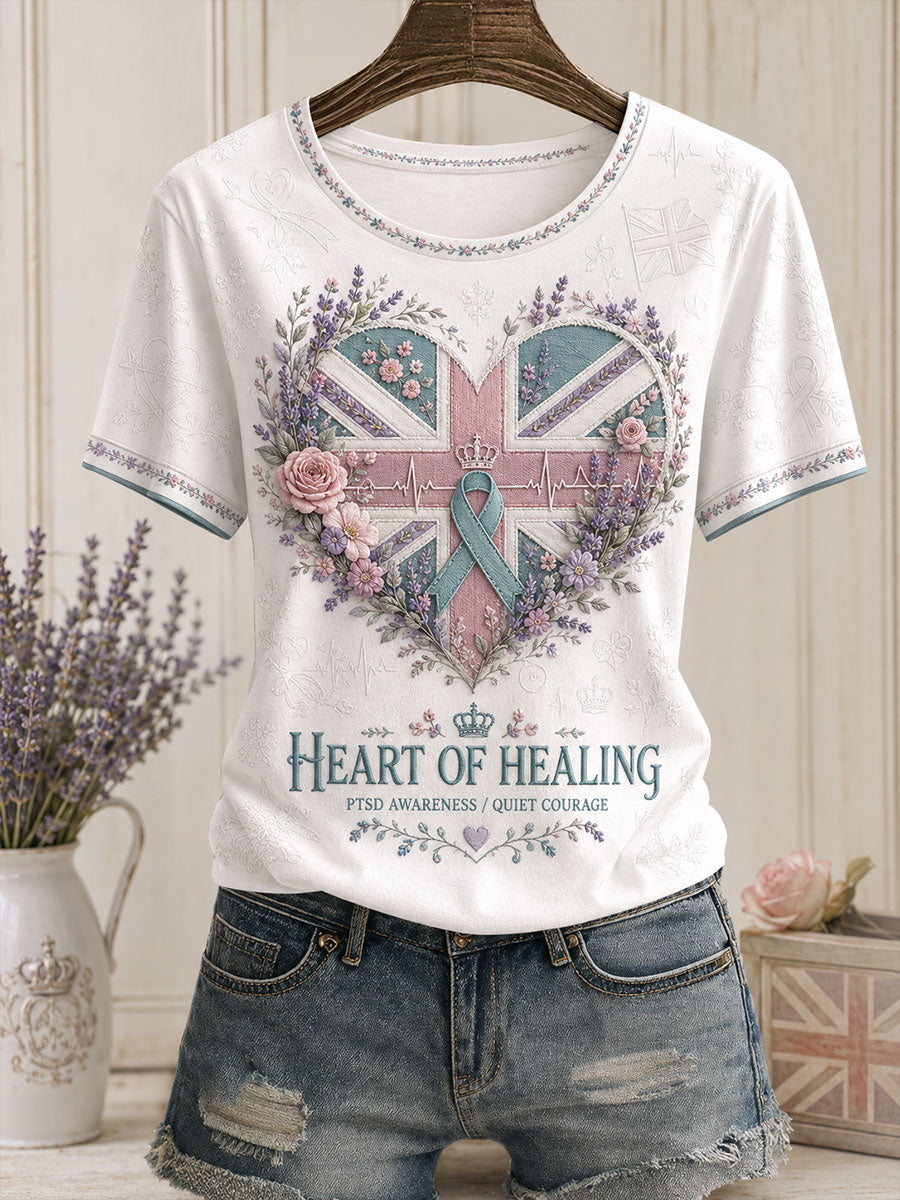 Women's PTSD Awareness Art Printed T-shirt
