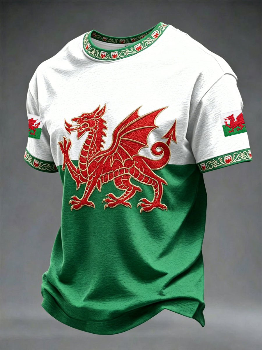 Men's Welsh Dragon Printed T-shirt