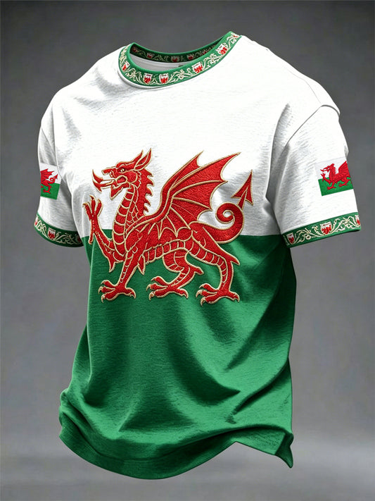 Men's Welsh Dragon Printed T-shirt