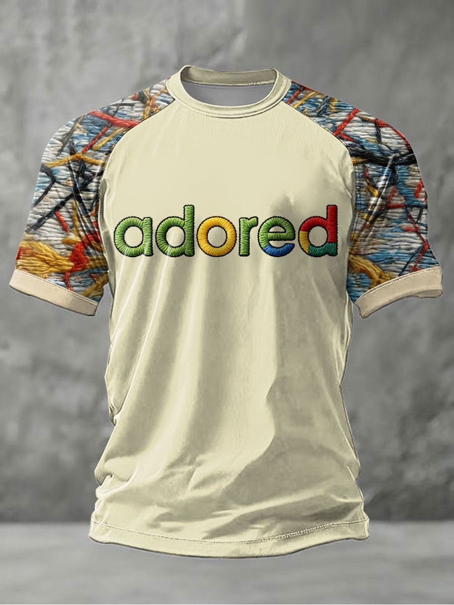 Men's Lemon Roses Music Lover Printed short sleeve t-shirt