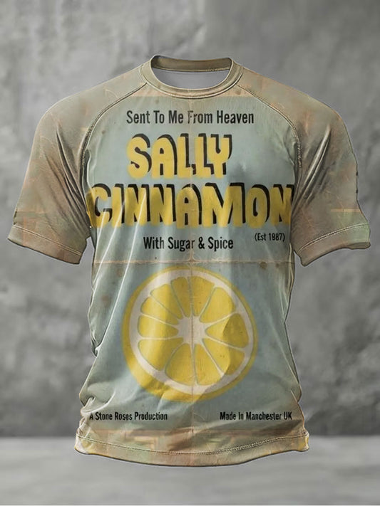 Men's Lemon Roses Music Lover Printed short sleeve t-shirt