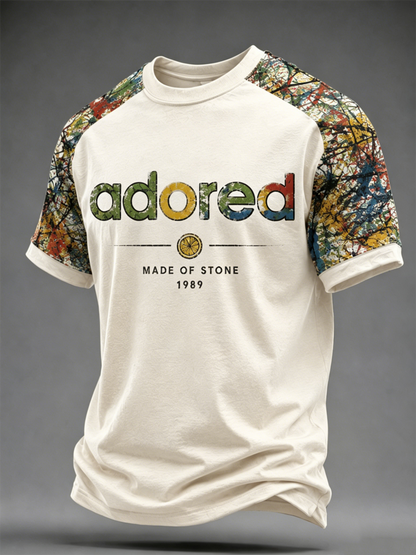Men's Lemon Roses Music Lover Printed short sleeve t-shirt