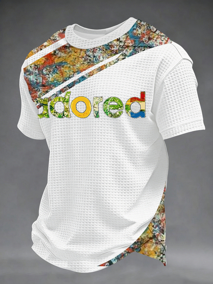 Men's adored Printed Waffle Short Sleeve