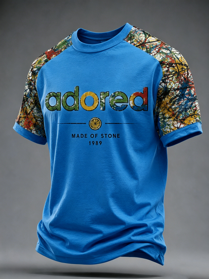 Men's Lemon Roses Music Lover Printed short sleeve t-shirt