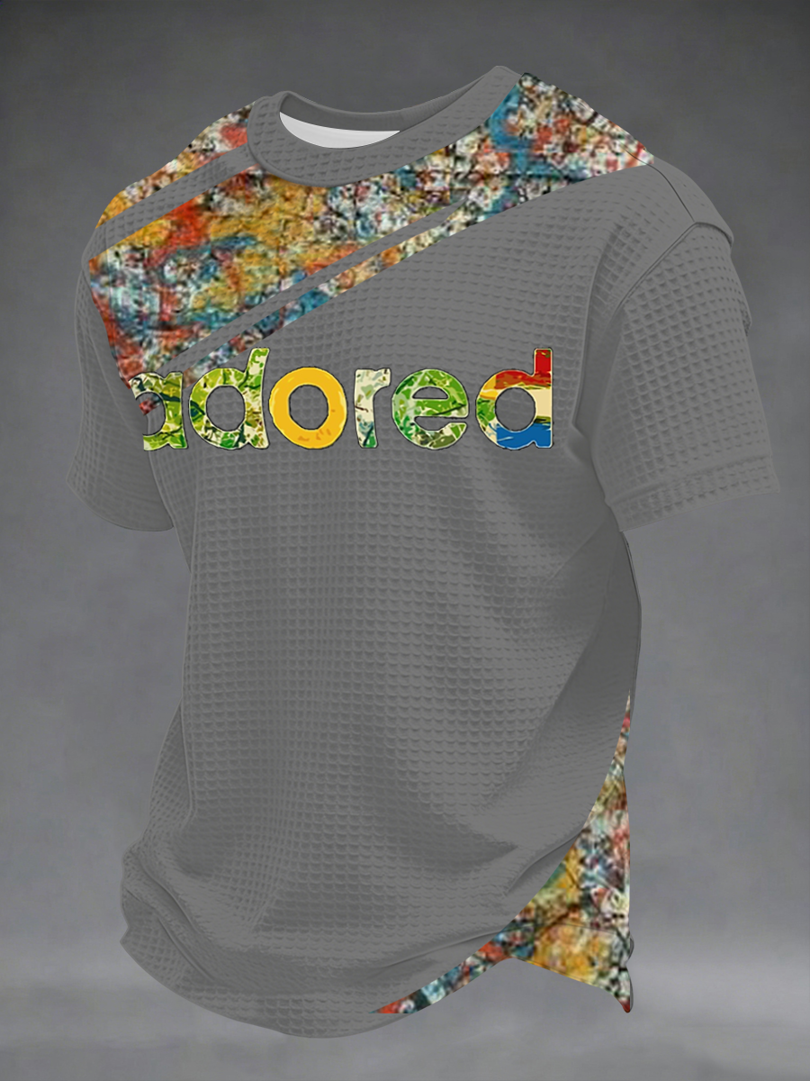 Men's adored Printed Waffle Short Sleeve