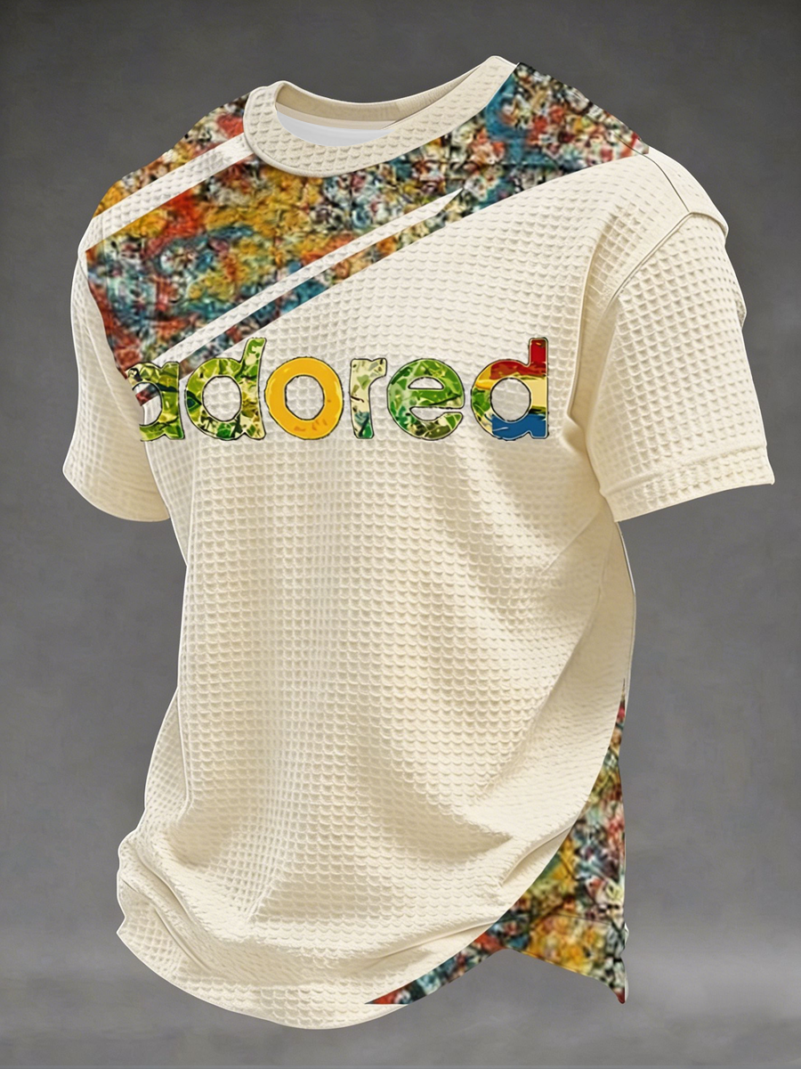 Men's adored Printed Waffle Short Sleeve