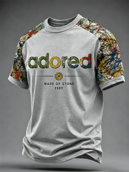 Men's Lemon Roses Music Lover Printed short sleeve t-shirt