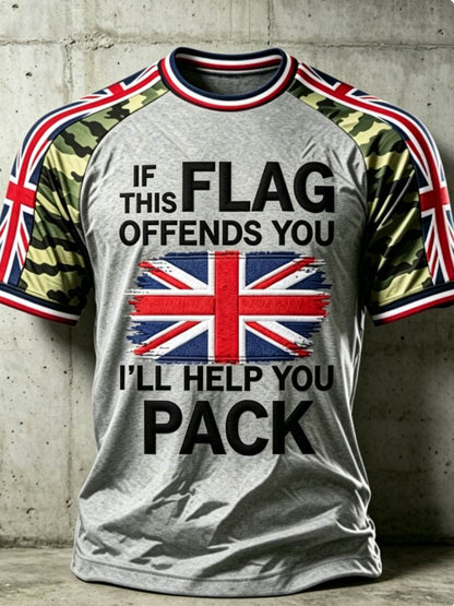Men's IF THIS FLAG OFFENDS YOU I'LL HELP YOU PACK short sleeve t-shirt