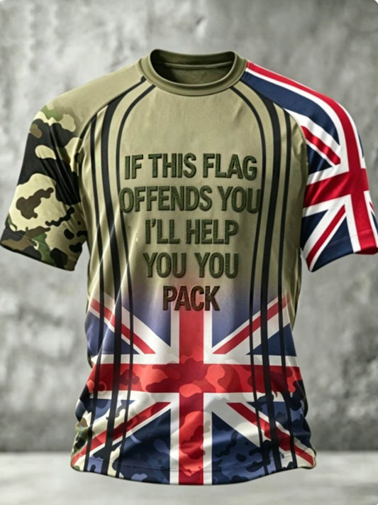 Men's IF THIS FLAG OFFENDS YOU I'LL HELP YOU PACK short sleeve t-shirt