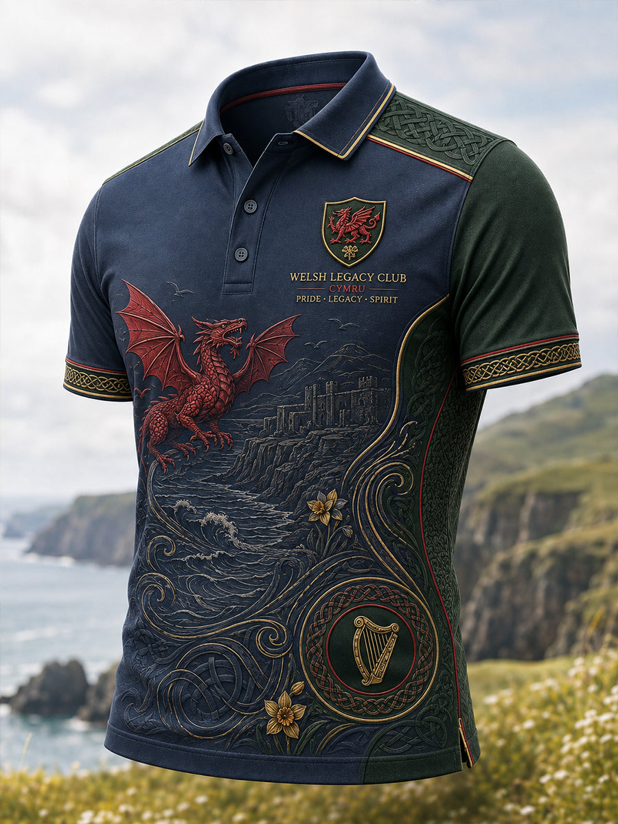 Men's Wales Uk Short Sleeve Shirt