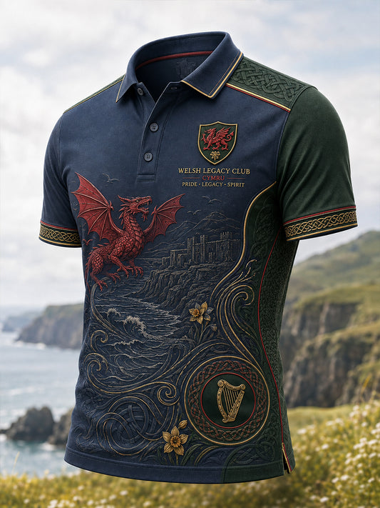 Men's Wales Uk Short Sleeve Shirt