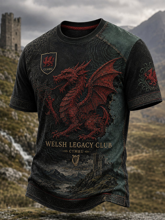 Men's Wales Uk Short Sleeve Shirt
