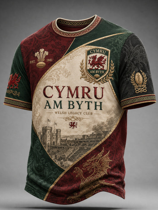 Men's Wales Uk Short Sleeve Shirt