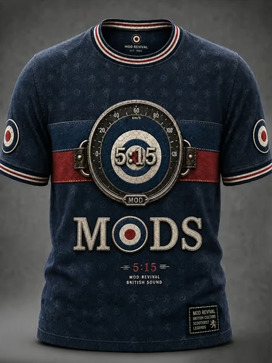 Men's Mods Culture UK Music Lover Printed short sleeves t-shirt