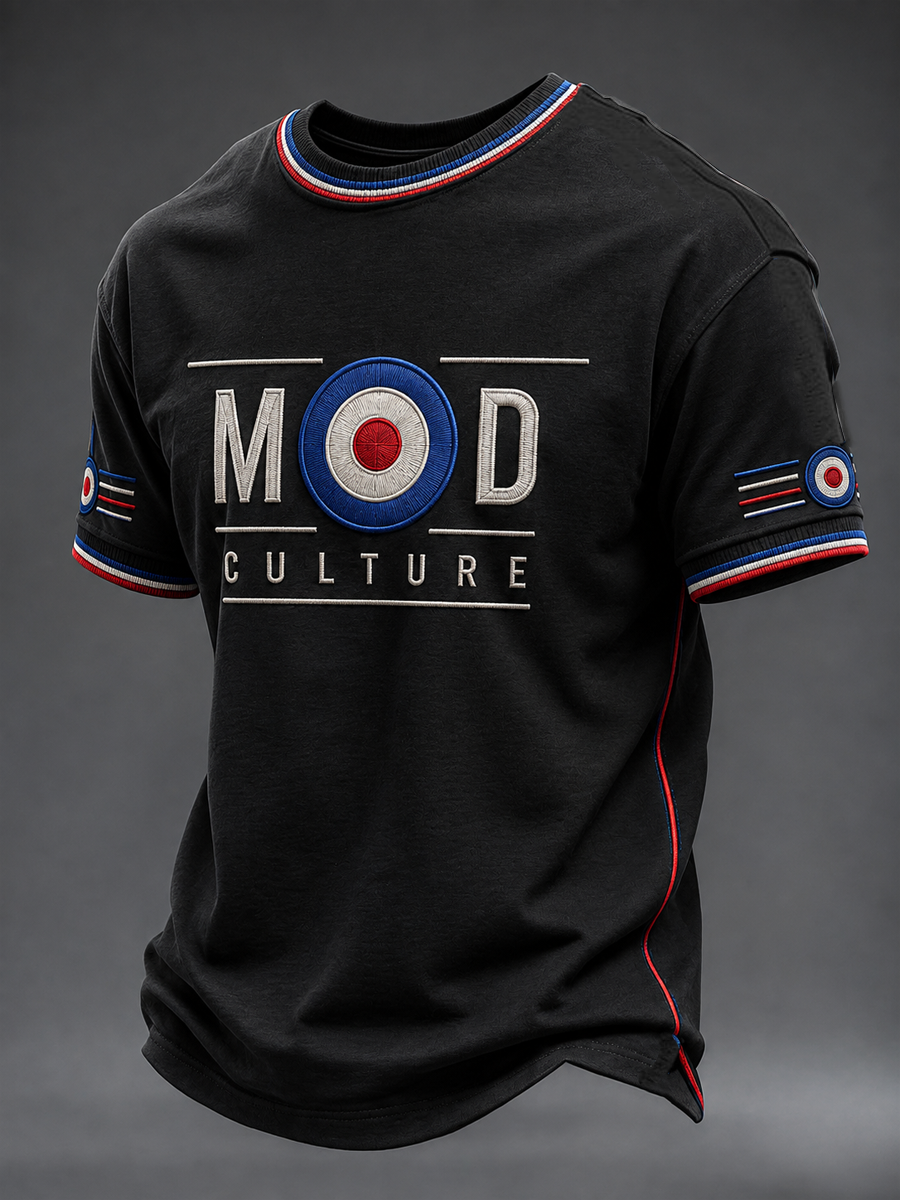 Men's UK Music Lover Mods Culture Printed short sleeves t-shirt
