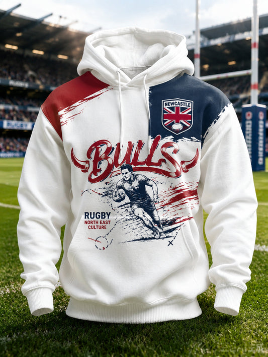 Men's England Rugby Newcastle Red Printed T-shirt