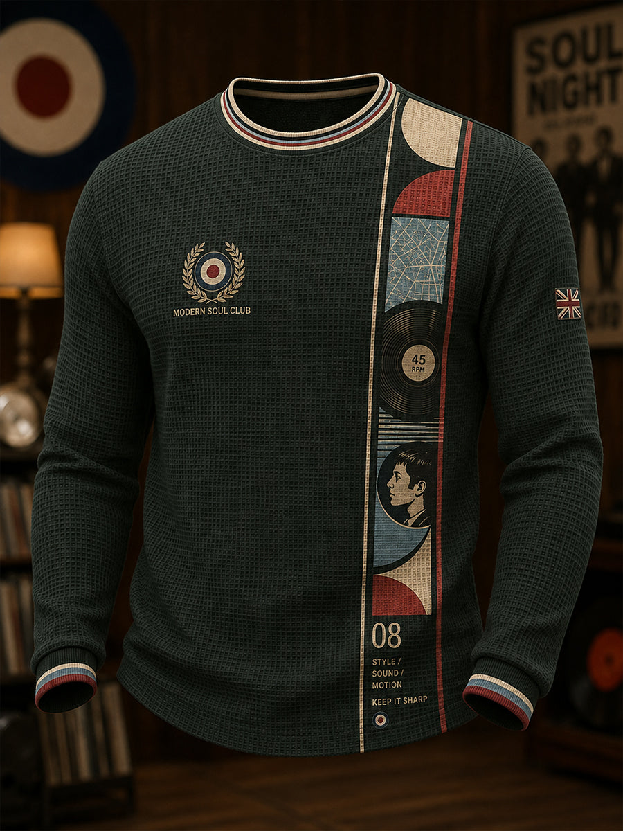 Men's Paul Weller And British Mod Culture Waffle Long Sleeve T-Shirt
